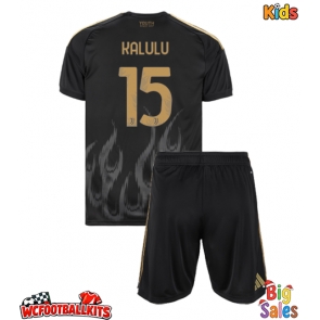 Juventus Pierre Kalulu #15 Replica Third Stadium Kit for Kids 2026-27 Short Sleeve (+ pants)